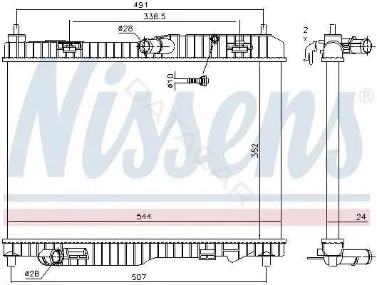 Радиатор охлаждения NISSENS 69233