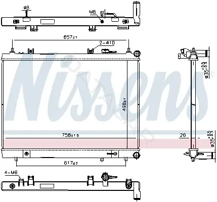 Радиатор охлаждения NISSENS 606308