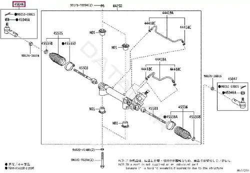 Рулевые наконечники TOYOTA 45046-09800