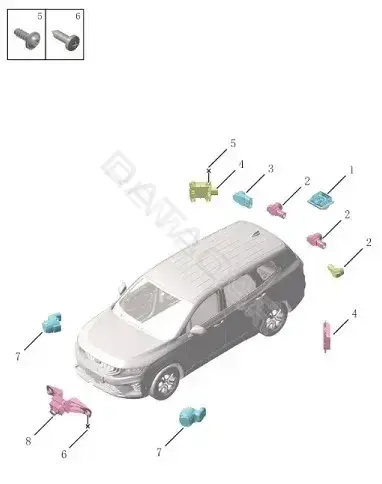 Датчик парктроника GEELY 8892346271