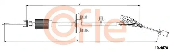 Трос ручника COFLE/TELCO 92.10.4670