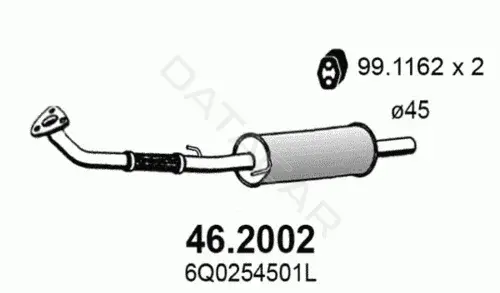 Глушитель выхлопных газов ASSO 46.2002
