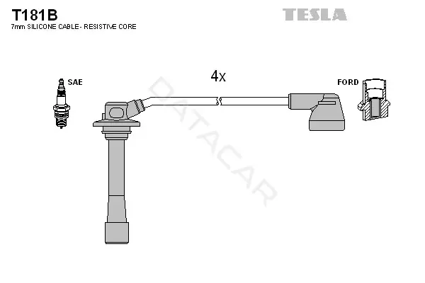 Высоковольтные провода TESLA T181B