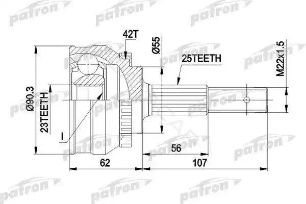 Шрус PATRON PCV1275