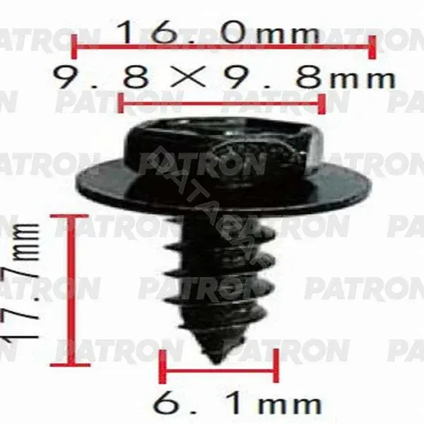 Клипсы, фиксаторы, зажимы PATRON P37-0476