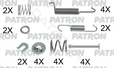 Ремкомплект тормозных колодок PATRON PSRK0244