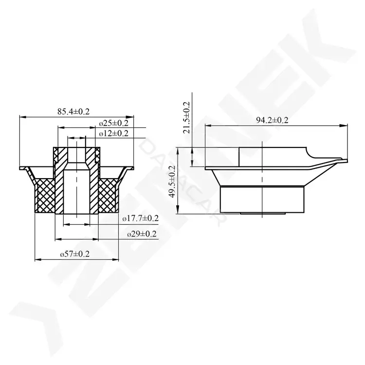 Сайлентблок рычага ZENNEK DSB0017