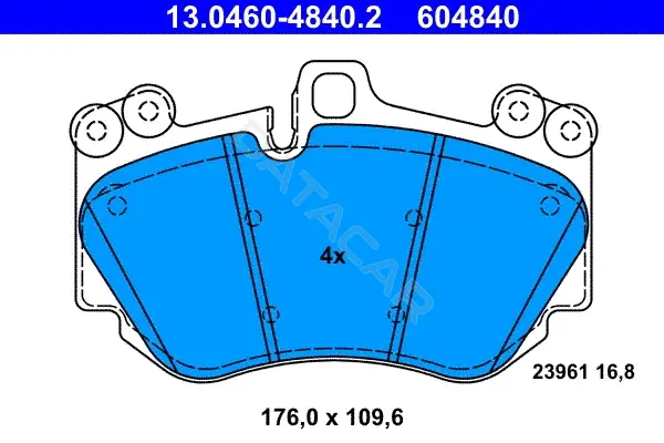 Тормозные колодки ATE 13.0460-4840.2