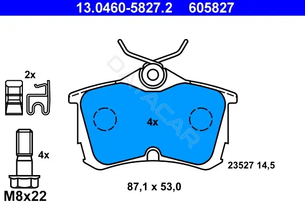 Тормозные колодки ATE 13.0460-5827.2
