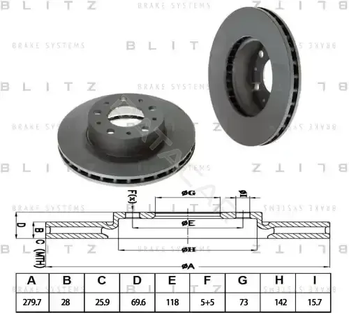 Тормозные диски BLITZ BS0240