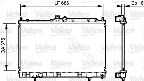 Радиатор охлаждения VALEO 735198