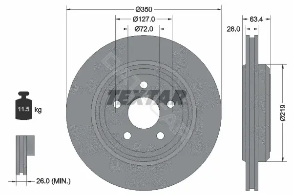 Тормозные диски TEXTAR 92282003