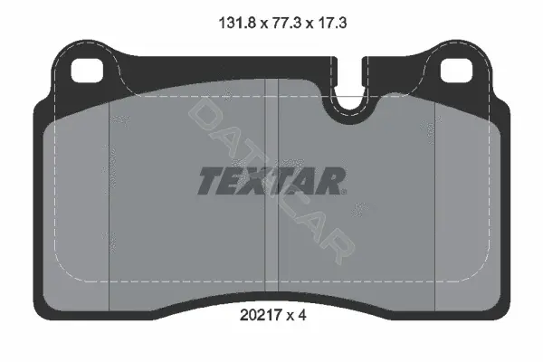 Тормозные колодки TEXTAR 2021701