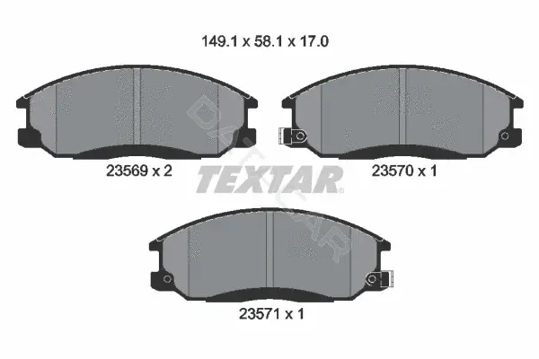 Тормозные колодки TEXTAR 2356901
