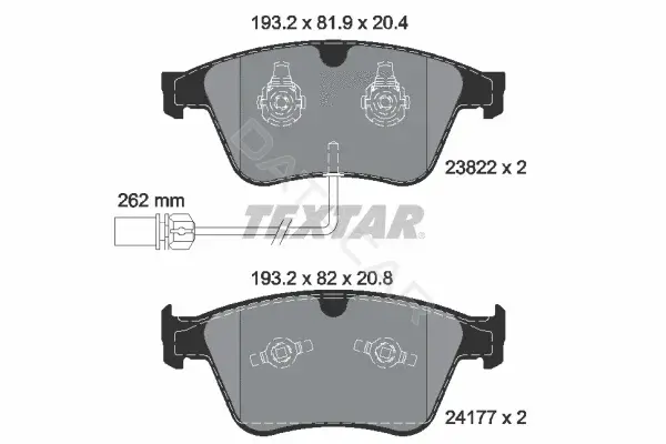 Тормозные колодки TEXTAR 2382201