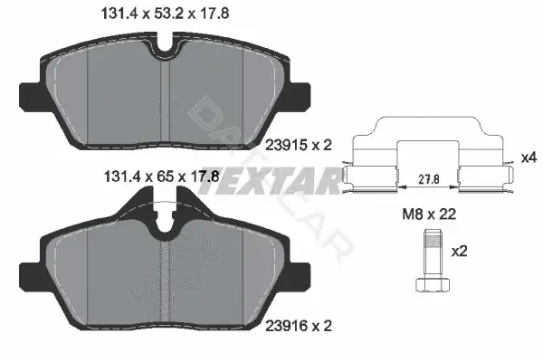 Тормозные колодки TEXTAR 2391503
