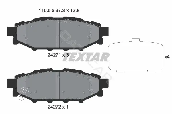 Тормозные колодки TEXTAR 2427101