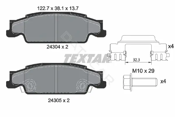 Тормозные колодки TEXTAR 2430402