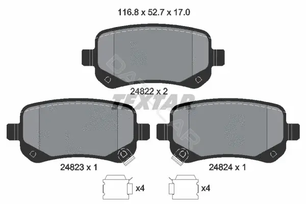 Тормозные колодки TEXTAR 2482201