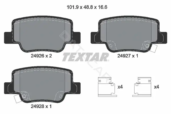 Тормозные колодки TEXTAR 2492601