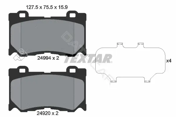 Тормозные колодки TEXTAR 2499401