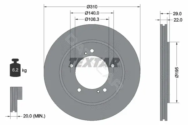 Тормозные диски TEXTAR 92170503
