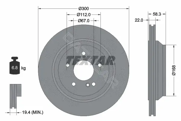 Тормозные диски TEXTAR 92176303
