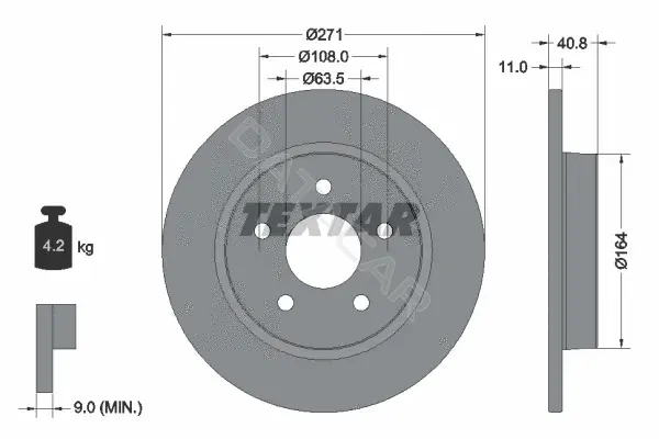Тормозные диски TEXTAR 92239003
