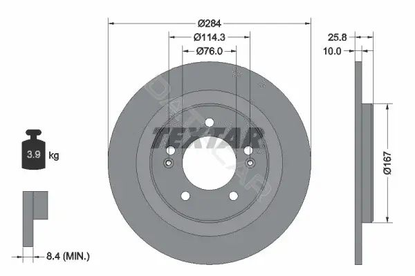 Тормозные диски TEXTAR 92252703