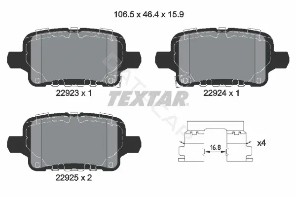 Тормозные колодки TEXTAR 2292301