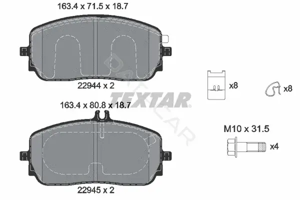 Тормозные колодки TEXTAR 2294401