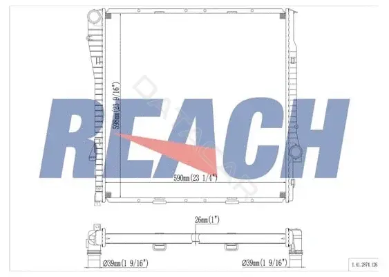 Радиатор охлаждения REACH 1.41.2874.126