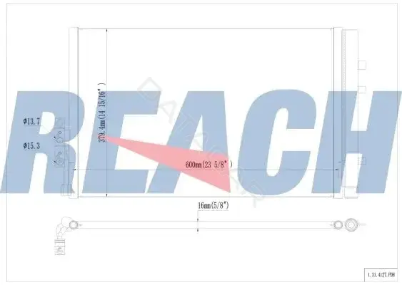 Радиатор кондиционера REACH 1.31.4127.PDH