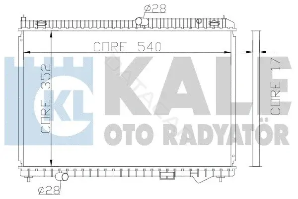 Радиатор охлаждения KALE OTO RADYATÖR 341945