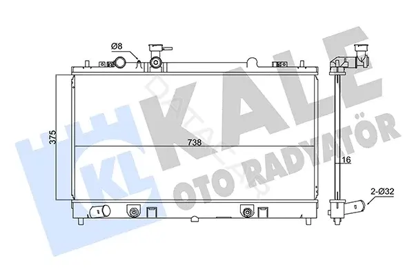 Радиатор охлаждения KALE OTO RADYATÖR 347885