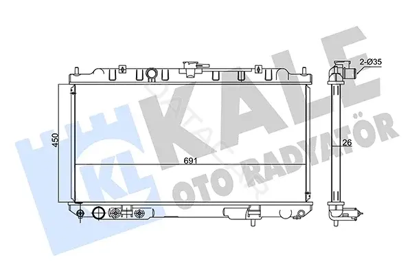 Радиатор охлаждения KALE OTO RADYATÖR 348020