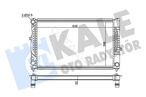 Радиатор охлаждения KALE OTO RADYATÖR 348305