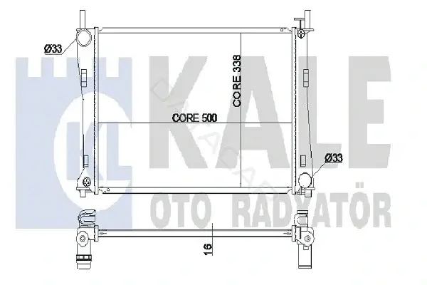 Радиатор охлаждения KALE OTO RADYATÖR 349600
