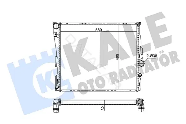 Радиатор охлаждения KALE OTO RADYATÖR 354255