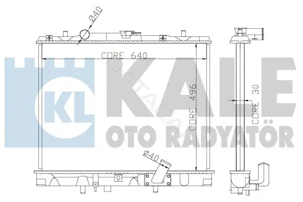 Радиатор охлаждения KALE OTO RADYATÖR 362400