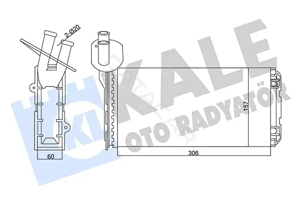 Радиатор печки KALE OTO RADYATÖR 346450