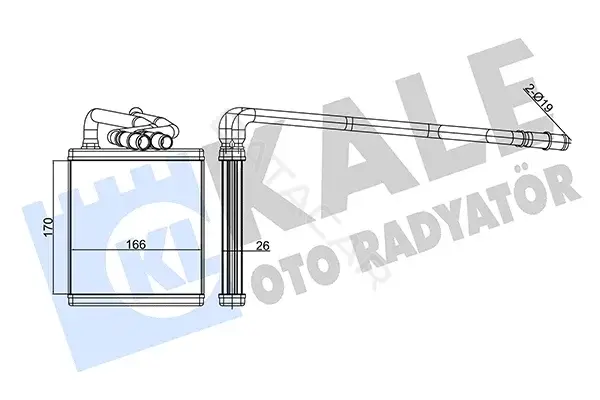Радиатор печки KALE OTO RADYATÖR 346545