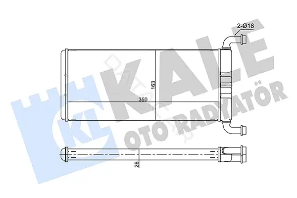 Радиатор печки KALE OTO RADYATÖR 346620