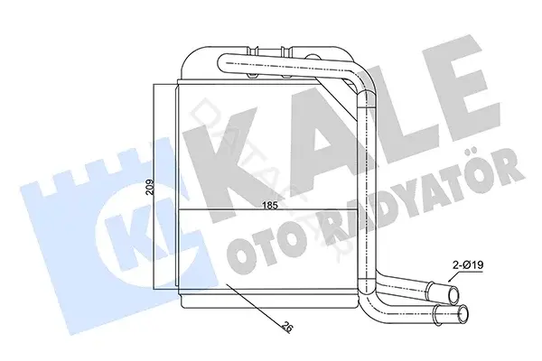 Радиатор печки KALE OTO RADYATÖR 347380