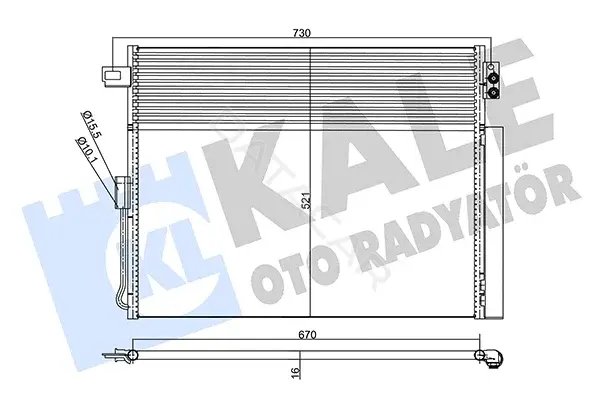 Радиатор кондиционера KALE OTO RADYATÖR 343185
