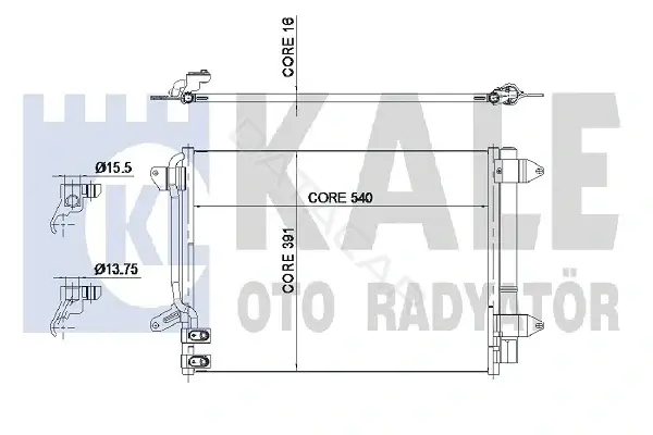 Радиатор кондиционера KALE OTO RADYATÖR 343285