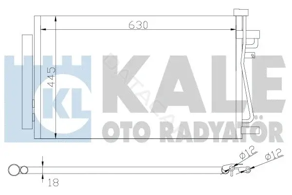 Радиатор кондиционера KALE OTO RADYATÖR 343310