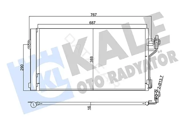 Радиатор кондиционера KALE OTO RADYATÖR 345760
