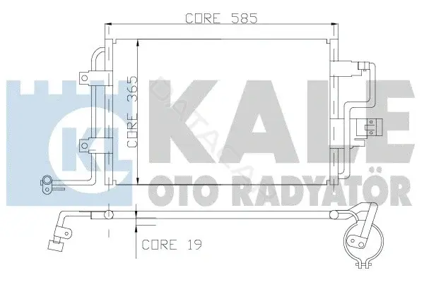 Радиатор кондиционера KALE OTO RADYATÖR 390600