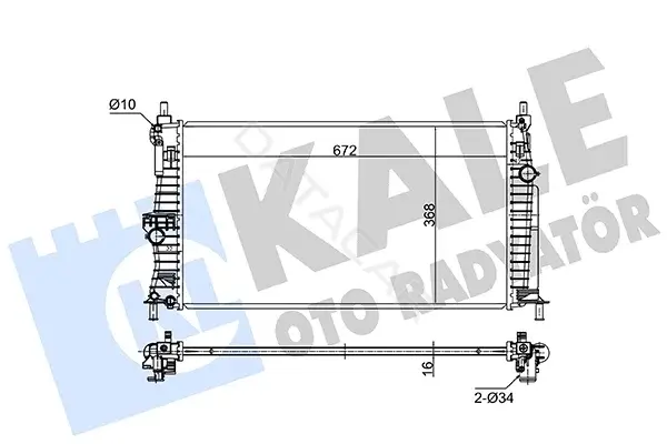 Радиатор охлаждения KALE OTO RADYATÖR 362240